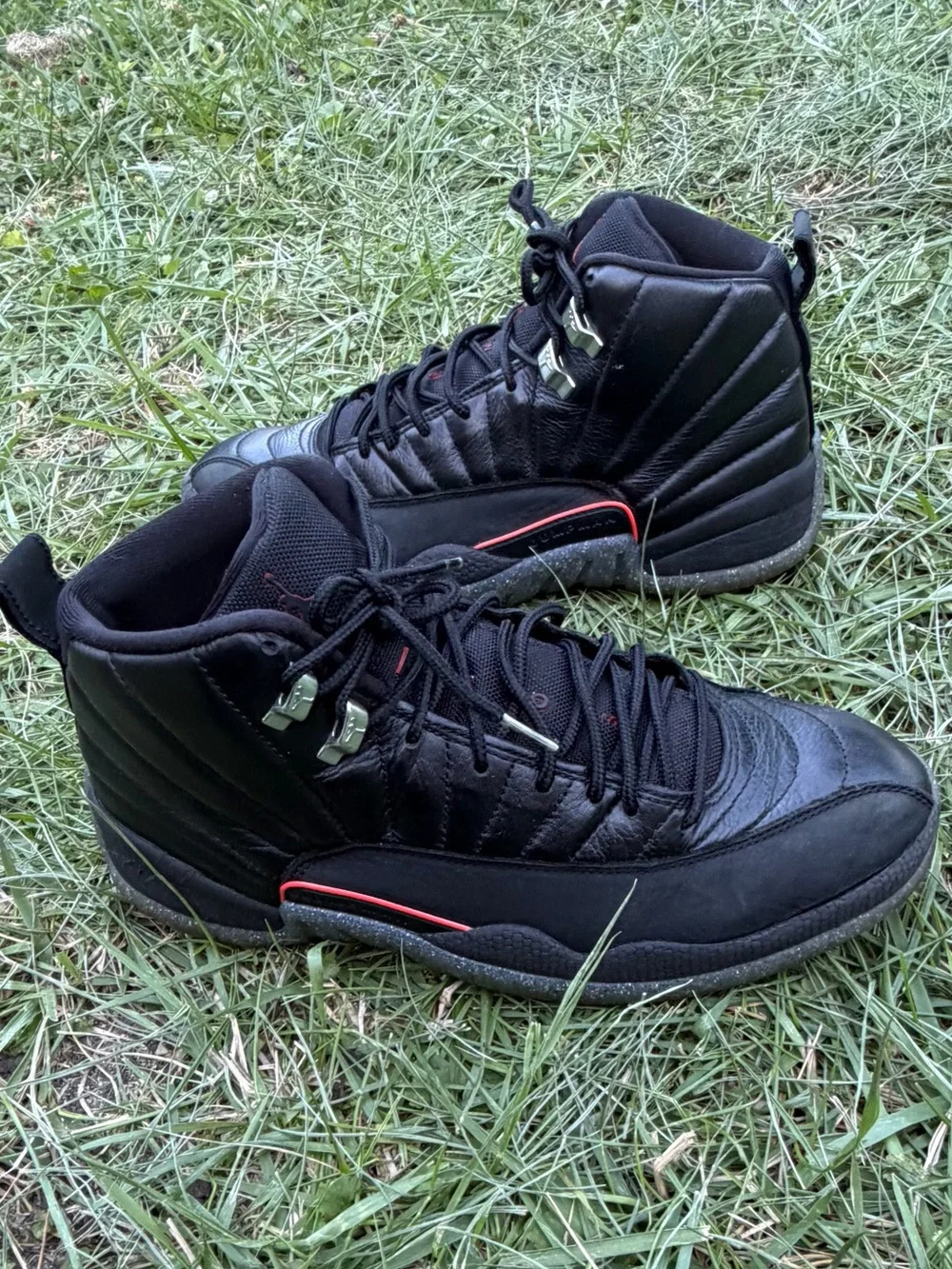 Jordan Men’s Black Sneakers with Red Accents
